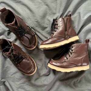 Brown Moc Toe Boots bundle of two pairs